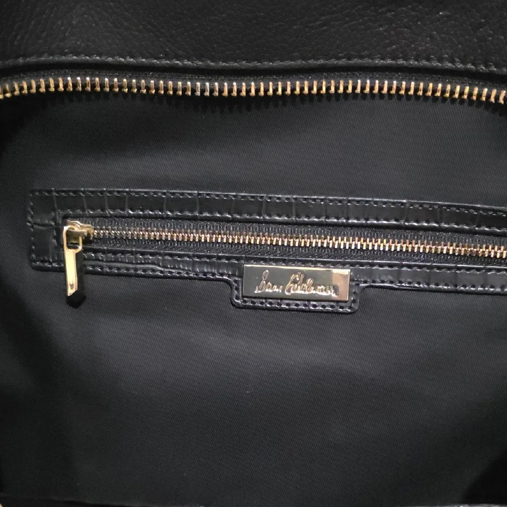 Sam Edelman Black‎ Handbag with Multicolor Pom-Pom.